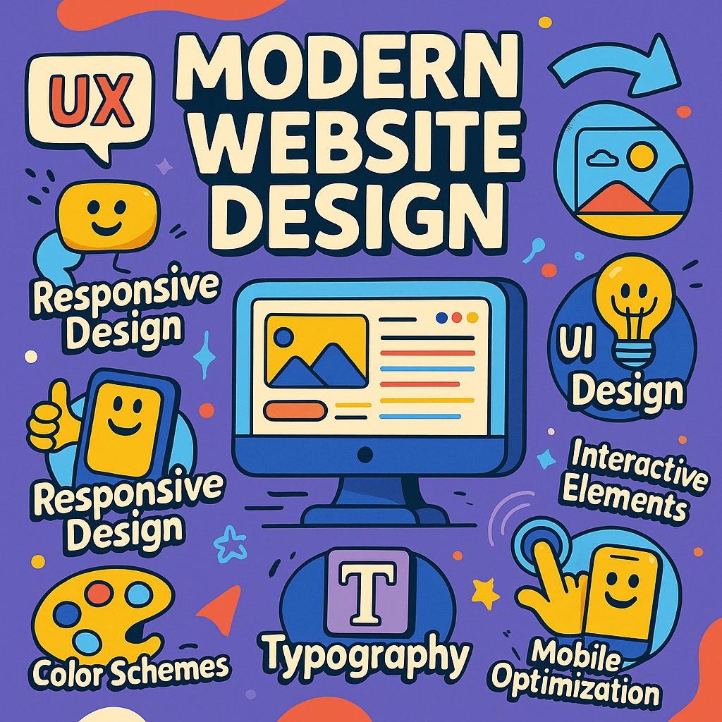 The Importance of Modern Website Design: UI, UX, and Responsive Visuals