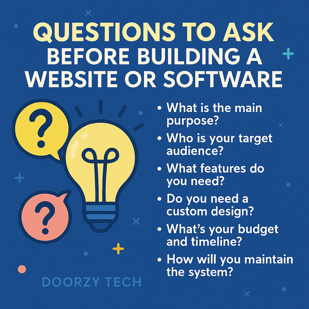 Questions to Ask Before Building a Website or Software