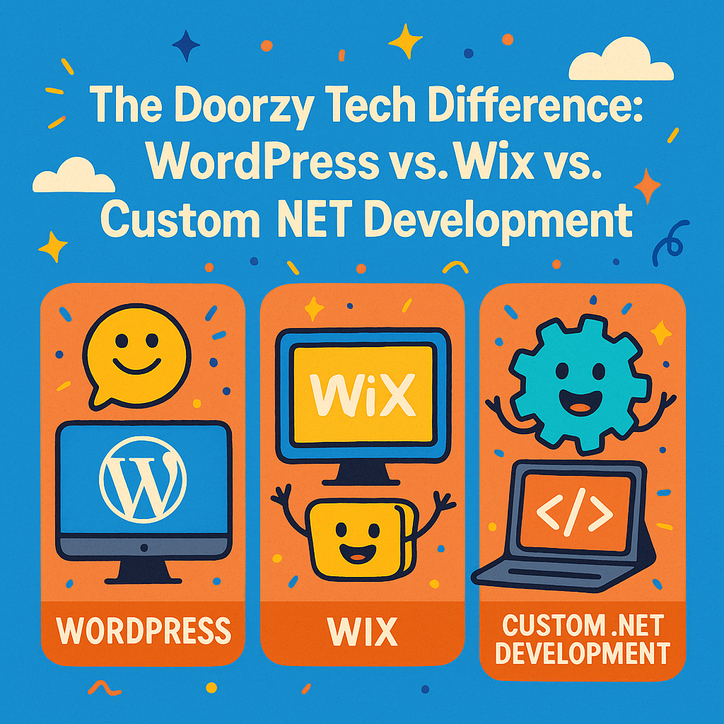 The Doorzy Tech Difference: WordPress vs. Wix vs. Custom .NET Development